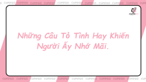 Những câu tỏ tình hay