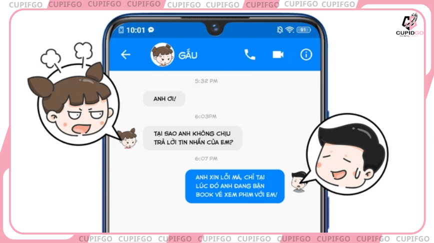 Những điều nên nói và không nên nói khi người yêu giận.