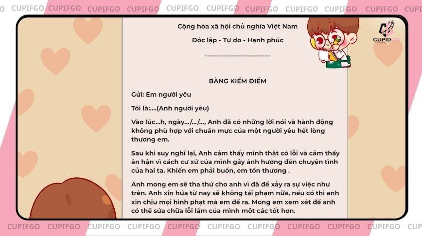 cách xin lỗi chân thành