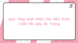 Quà Tặng Sinh Nhật Cho Nữa Dưới 100k Vẫn Gây Ấn Tượng